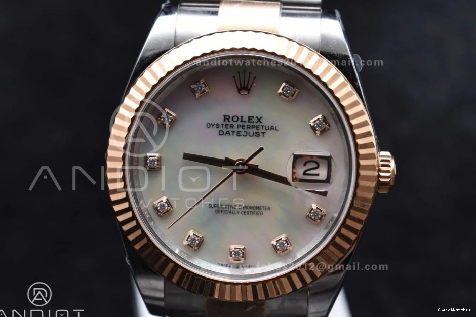 610 White RG StreetReady 904L VR MOP Dial 126331 1:1 Bracelet 41 Diamonds on Best Edition Clean DateJust Jubilee Steel 1123